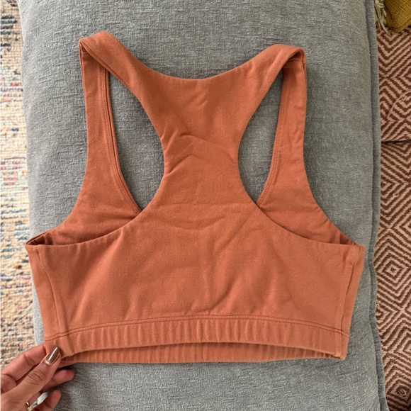 MATE The Label Organic Cotton Sports Bra in Rose Size M - Picture 3 of 4